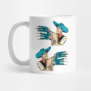 Multiple guns to shoot many shots Happy Cowboy Mug